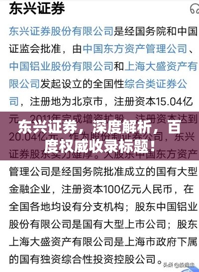 东兴证券,深度解析,百度权威收录标题!